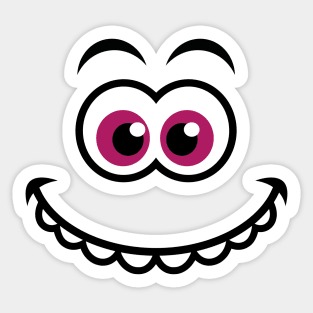 Dinosaur Smiley Face Sticker